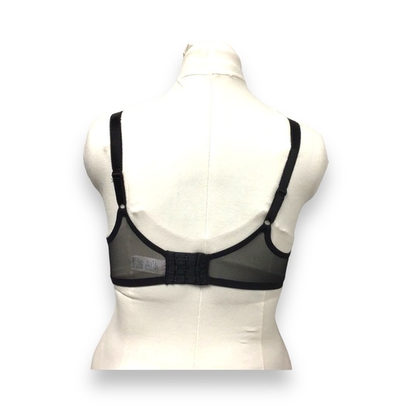 Vassarette Padded Lace Overlay Push Up Underwire Bra, Black/Orchid, size 36DD - Picture 5 of 11